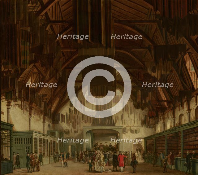 The Main Hall of the Binnenhof in The Hague, with the State Lottery Office, 1779. Creator: Hendrik Pothoven.