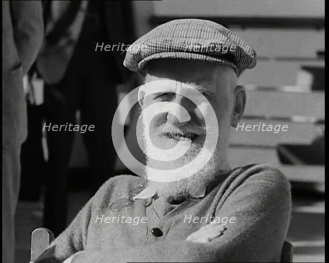 George Bernard Shaw Talking to the Camera, 1930s. Creator: British Pathe Ltd.