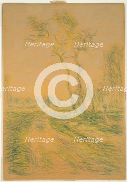 Landscape with Trees, 1880/85. Creator: Alfred Sisley.