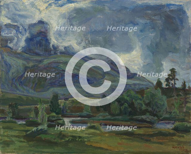 The Mist clears away, 1909. Creator: Kristen Holbø.