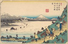 Lake Suwa from Shiojiri Pass, ca. 1835. Creator: Ikeda Eisen.
