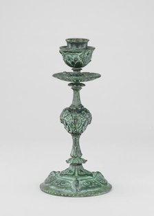 Candlestick, Cup Form, with Arabesques, Bell Flowers, Owls, and Panthers' Heads, cast 1845/1874. Creator: Antoine-Louis Barye.