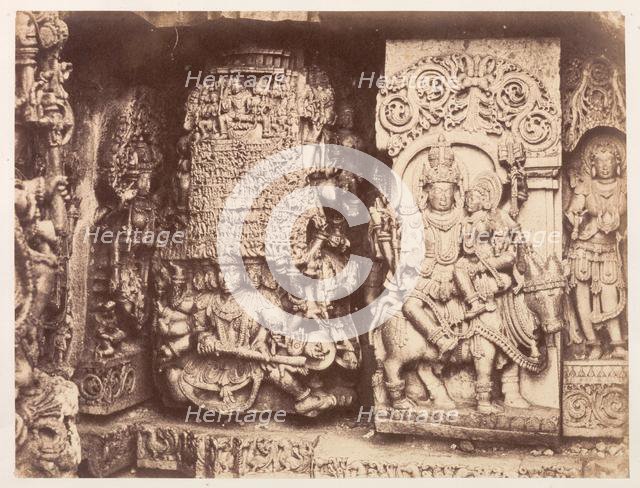Hoysalesvara Temple Sculpture, Halebid, 1856-1857. Creator: Richard Banner Oakeley (British).