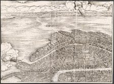 View of Venice [upper left block], 1500. Creator: Jacopo de' Barbari.