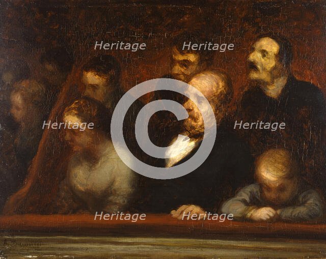 The Loge (In the Theatre Boxes), c1856-1857. Creator: Honore Daumier.
