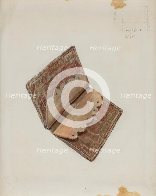 Wallet, c. 1936. Creator: Hugh Clarke.