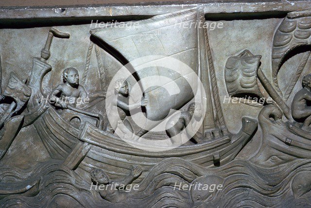 Roman relief of a merchant ship. Artist: Unknown