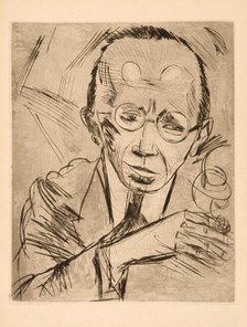 The critic (Portrait of Paul Fechter (1880-1958) , 1921. Creator: Pechstein, Hermann Max (1881-1955).