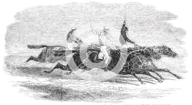 Doncaster Races - the Dead-Heat for the St. Leger Stakes..., 1850. Creator: Unknown.