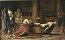 Death of Seneca', oil painting, Lucius Annaeus Seneca (4 BC -65 AD), Latin philosopher, writer an…