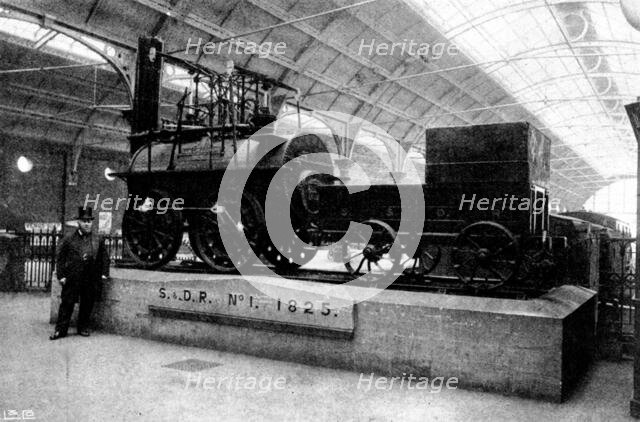 The Royal Agricultural Society at Darlington: first engine used on the Darlington Railway, 1895. Creator: Unknown.