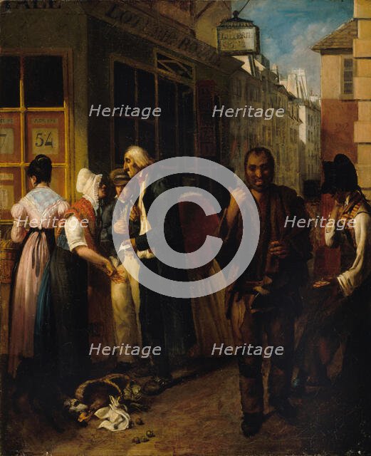 Bureau de la loterie royale sous la Restauration, 1820. Creator: Anonymous.