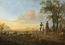 Horsemen and Herdsmen with Cattle, 1655/1660. Creator: Aelbert Cuyp.