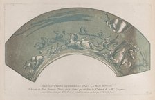 Pharaoh's army engulfed by the Red Sea; from 'Recueil d'estampes d'après les plus b..., ca. 1729-40. Creators: Caylus, Anne-Claude-Philippe de, Nicolas Le Sueur.