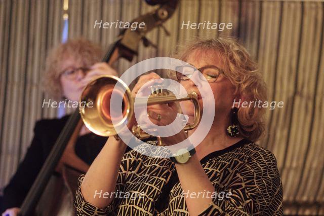 Sue Richardson, Splash Point Jazz Club, Plough Inn, Rottingdean, East Sussex, UK, 17 May 2019. Creator: Brian O'Connor.