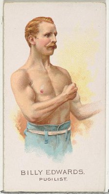 Billy Edwards, Pugilist, from World's Champions, Series 2 (N29) for Allen & Ginter Cigaret..., 1888. Creator: Allen & Ginter.