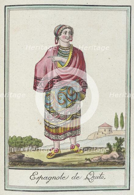 Costumes de Différents Pays, 'Espagnole de Quito', c1797. Creator: Jacques Grasset de Saint-Sauveur.