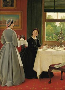 Afternoon Tea, 1865. Creator: Leslie, George Dunlop (1835-1921).