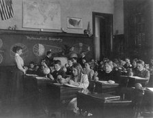 Washington, D.C. public school classroom scenes - "mathematical geography", (1899?). Creator: Frances Benjamin Johnston.