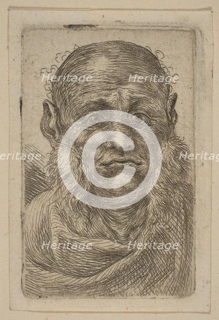 Head of Old Man. Creator: Attributed to Stefano della Bella (Italian, Florence 1610-1664 Florence).
