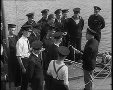 British Sailors Receiving Orders for the Evacuation of Dunkirk, 1940. Creator: British Pathe Ltd.