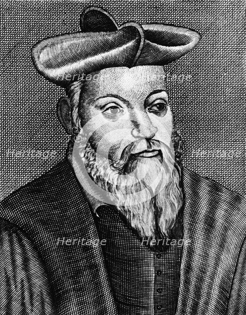 Michel Nostradamus (1503-1556), French physician and astrologer, 17th century. Artist: Unknown