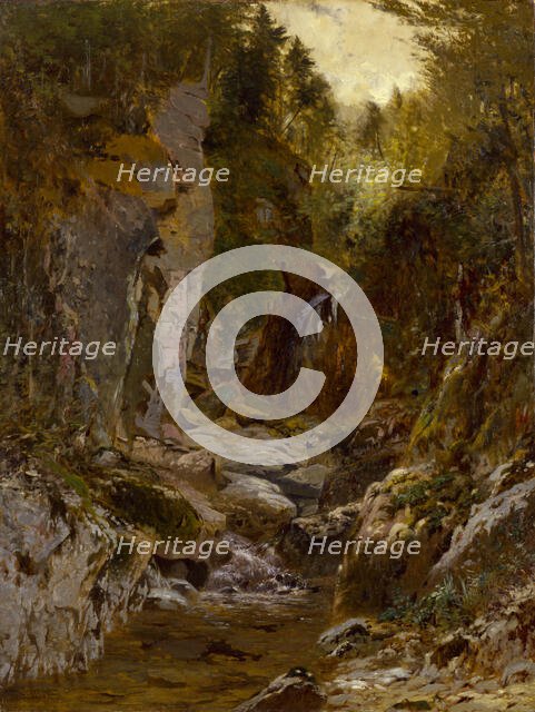 The Flume, Opalescent River, Adirondacks, ca. 1875. Creator: Alexander Helwig Wyant.