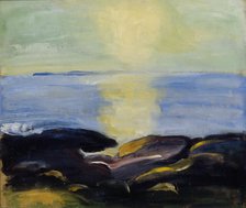 The sun rises over the sea, 1910. Creator: Juho Makela.