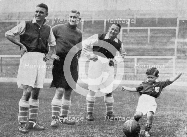 Young Tony Hapgood shows his skills at Highbury, London, c1933-c19375). Artist: Topical Press Agency