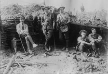 British observers in captured observation post, 6 Jun 1917. Creator: Bain News Service.