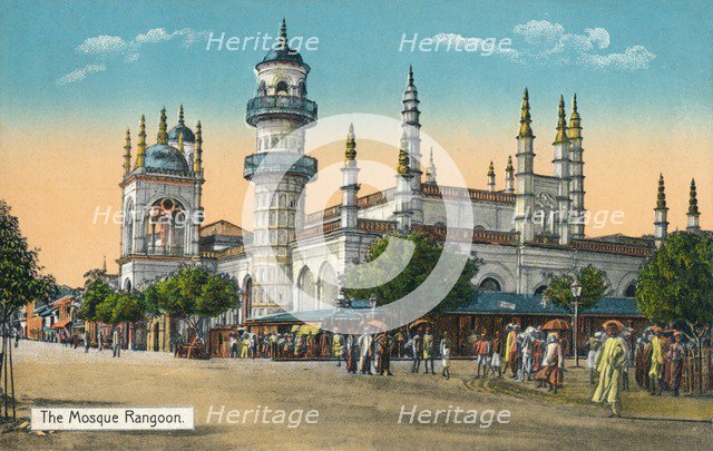 'The Mosque Rangoon', c1888. Artist: Unknown.