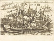 The First Naval Battle, c. 1614. Creator: Jacques Callot.