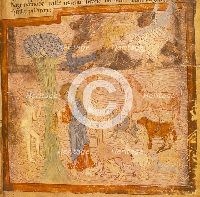 The Creation of Adam, second quarter of the 11th century.  Creator: Unknown.