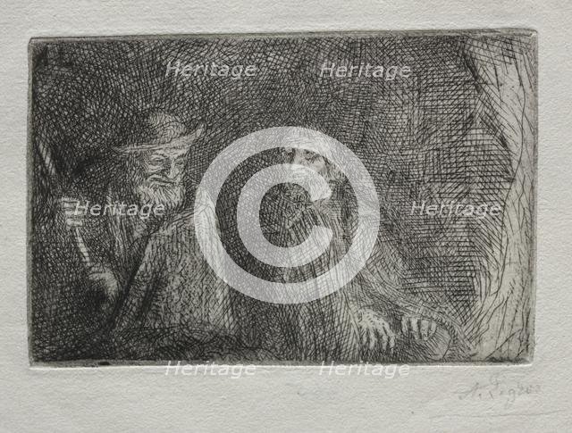 Two Shepherds (Les Deux Bergers). Creator: Alphonse Legros (French, 1837-1911).