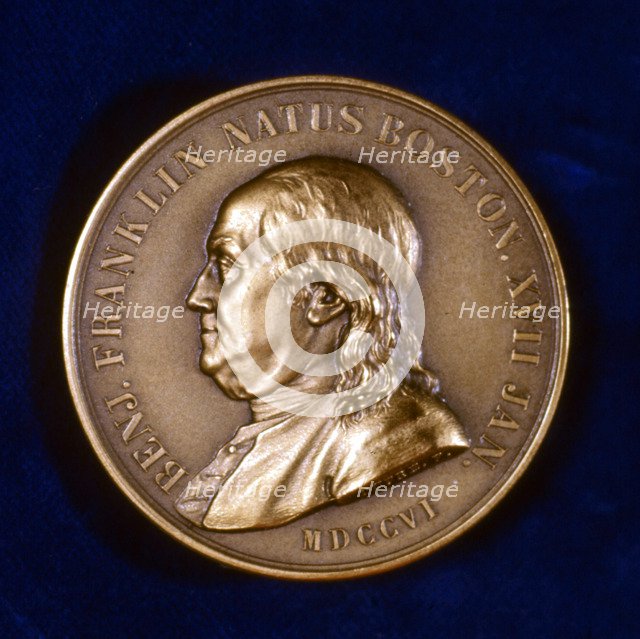 Benjamin Franklin, American scientist, inventor and statesman, 1806 Artist: Unknown