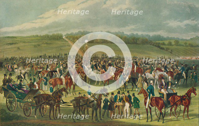 'Epsom Races - The Betting Post', 1836, (1929). Artist: Charles Hunt.