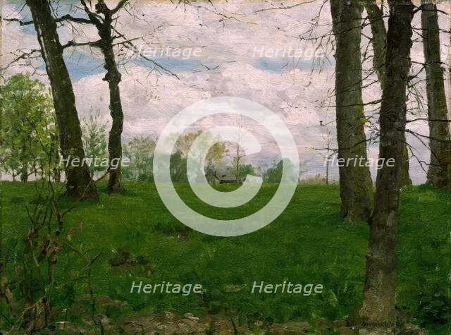 Green Fields, 1881. Creator: Erik Werenskiold.