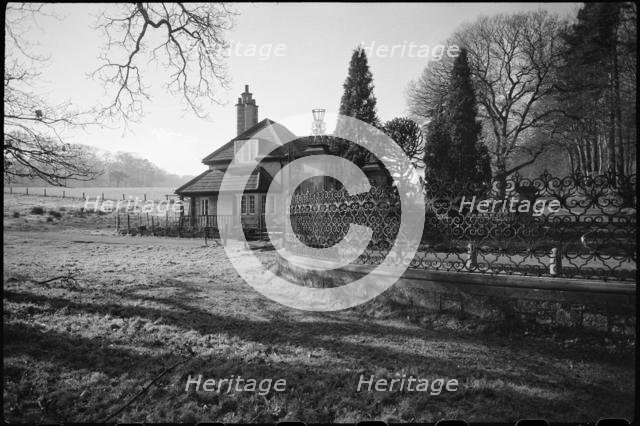 Old lodge and attached wall, Hamsterley Hall, County Durham, c1955-c1980. Creator: Ursula Clark.