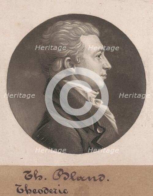 Theodorick Bland, 1804. Creator: Charles Balthazar Julien Févret de Saint-Mémin.