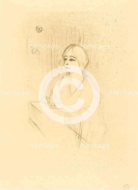 Yahne in His Box (Yahne dans sa loge), 1895. Creator: Henri de Toulouse-Lautrec.