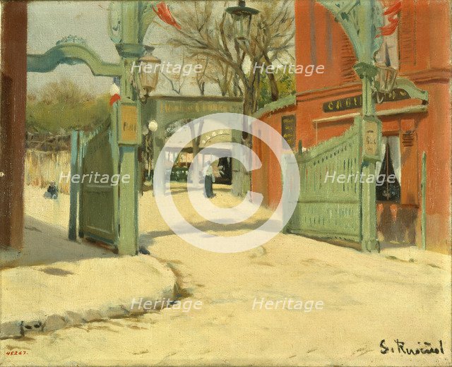 Entrance to the Park of the Moulin de la Galette. Artist: Rusiñol, Santiago (1861-1931)