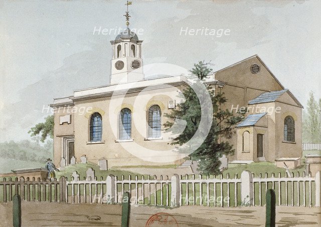 St Mary's Church, Hanwell, Middlesex, c1800. Artist: Anon