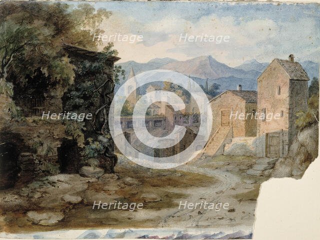 Italian mountain town, 1830-1873. Creator: Robert Wilhelm Ekman.