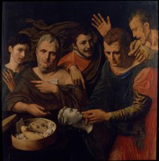 Portrait of Frans Floris and Willem Key with Titus, Caligula and Vitellius, 1537. Creator: Floris, Frans, the Elder (1519-1570).