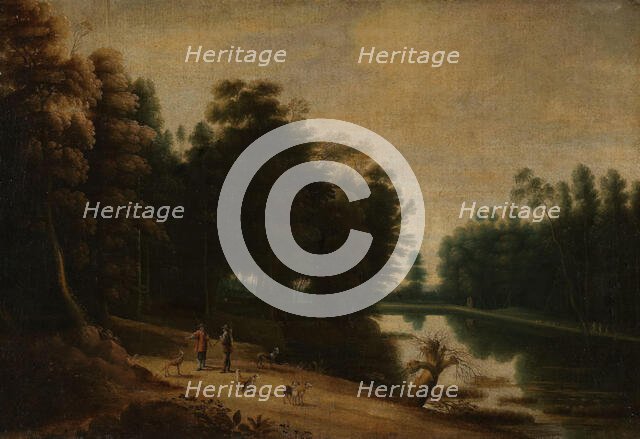 Woodland Scene by a Canal, 17th century. Creator: Lucas van Uden.