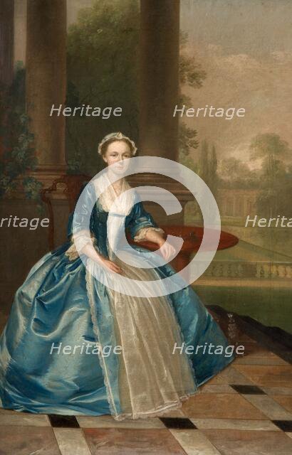 Portrait Of A Woman In Light Blue, 1785. Creator: Arthur Devis.