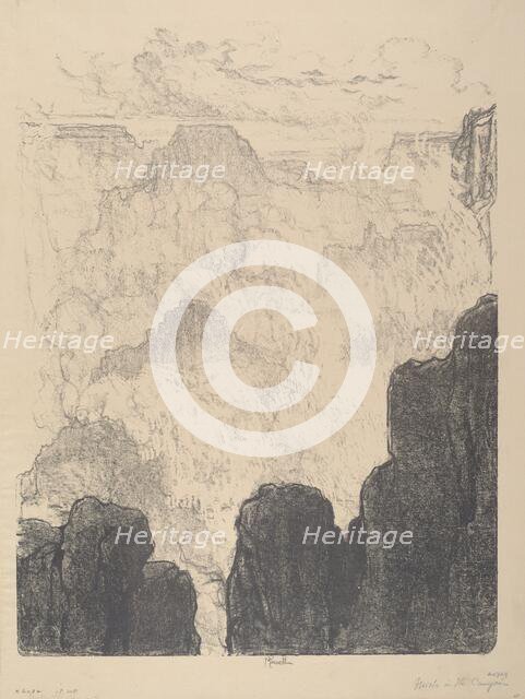 Mists in the Canyon, No.II, 1912. Creator: Joseph Pennell.
