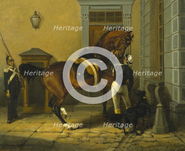 Gentleman, the Favourite Horse of King Carl XV of Sweden, 1854. Creator: Johann Georg Arsenius.