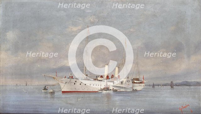 Radaviso "Miramar", the Imperial Austrian state yacht, 1893. Creator: Kappler, Gustav (1855-1922).