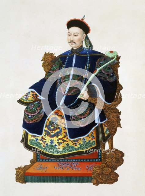 Portrait of a mandarin, China, 19th century. Artist: Unknown